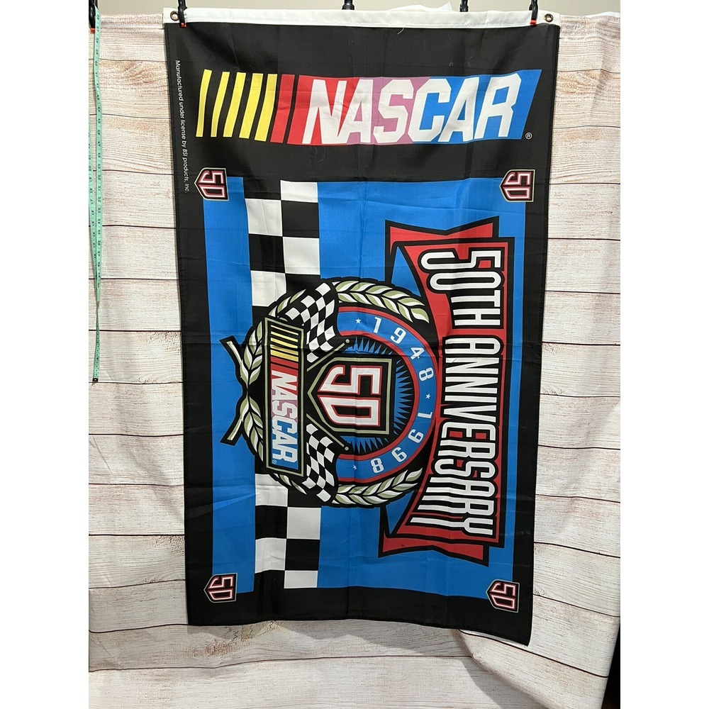 NASCAR 50th Anniversary 3' x 5' Flag Blue Man Cave